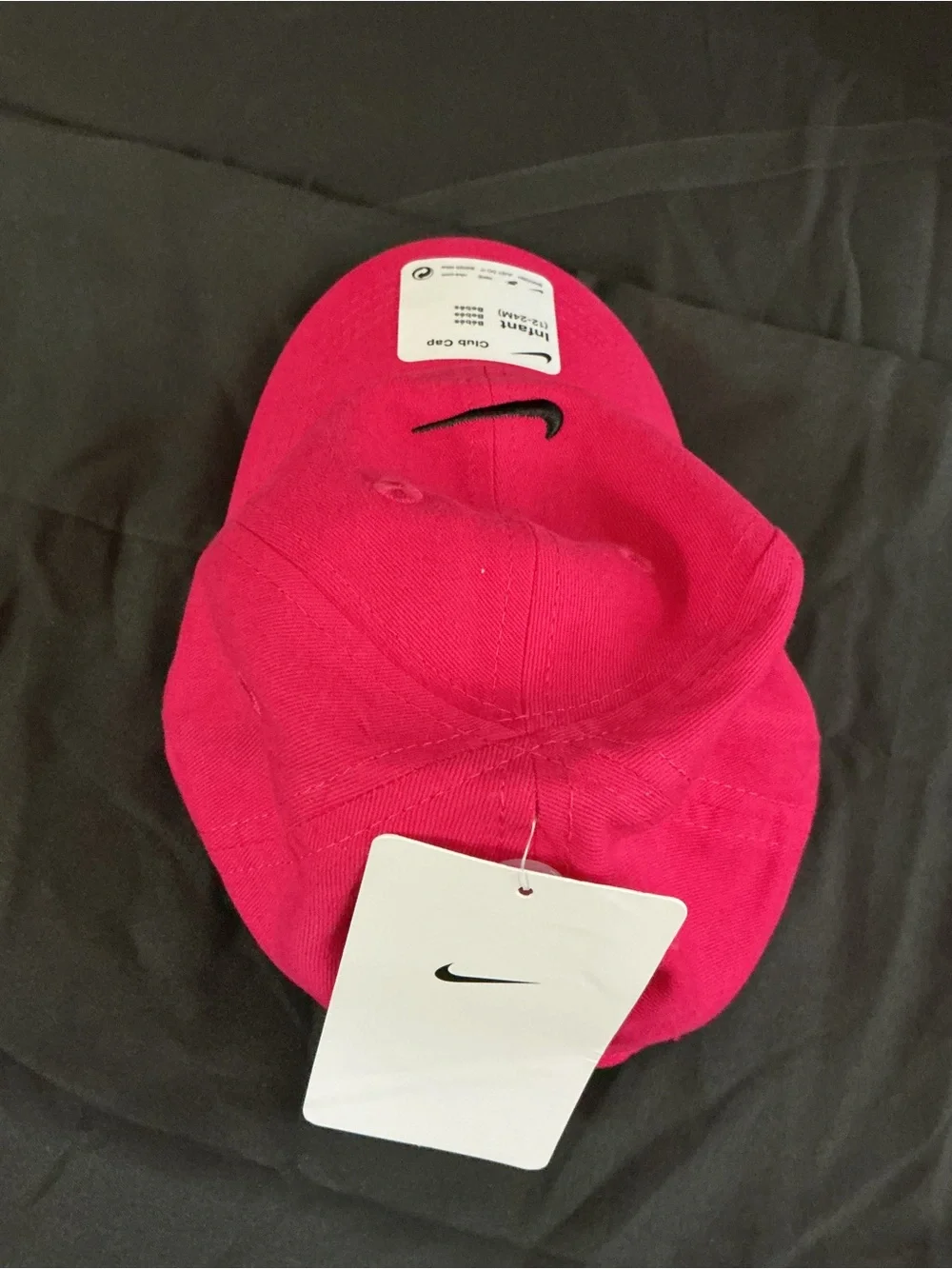 Nike Infant Club Cap - Hot Pink with Black Swoosh